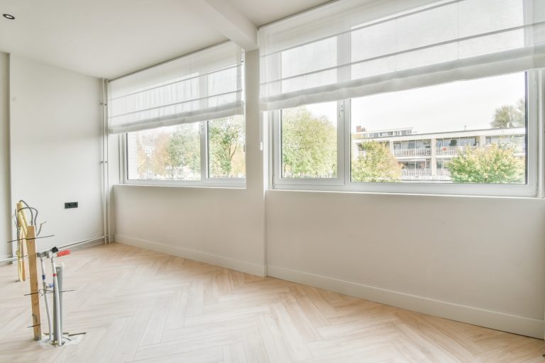 interior of a white bright